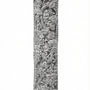 Large pewter mezuzah with intricate Hebrew engravings, suitable for front door, showcasing detailed craftsmanship and religious symbols.