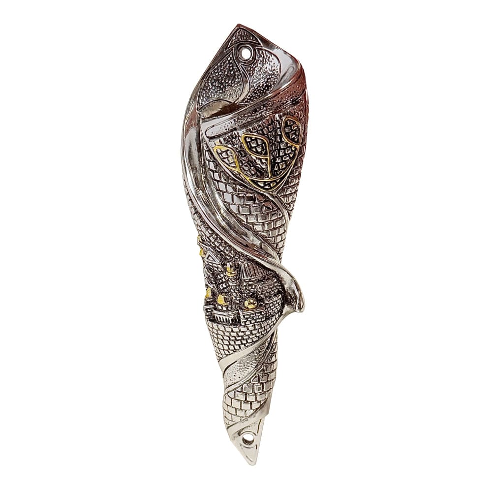 Jerusalem City Mezuzah Sterling Silver