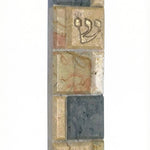 High-resolution image of a handcrafted Jerusalem stone Mezuzah, showcasing natural colors and surface details, with a polished studio white background and subtle reflection.
