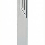 Sleek and practical aluminum mezuzah with screw cap, designed for outdoor use, measures 5.5 inches, includes strong mounting tape, made in Israel.