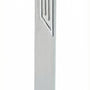 Sleek and practical aluminum mezuzah with screw cap, designed for outdoor use, measures 5.5 inches, includes strong mounting tape, made in Israel.