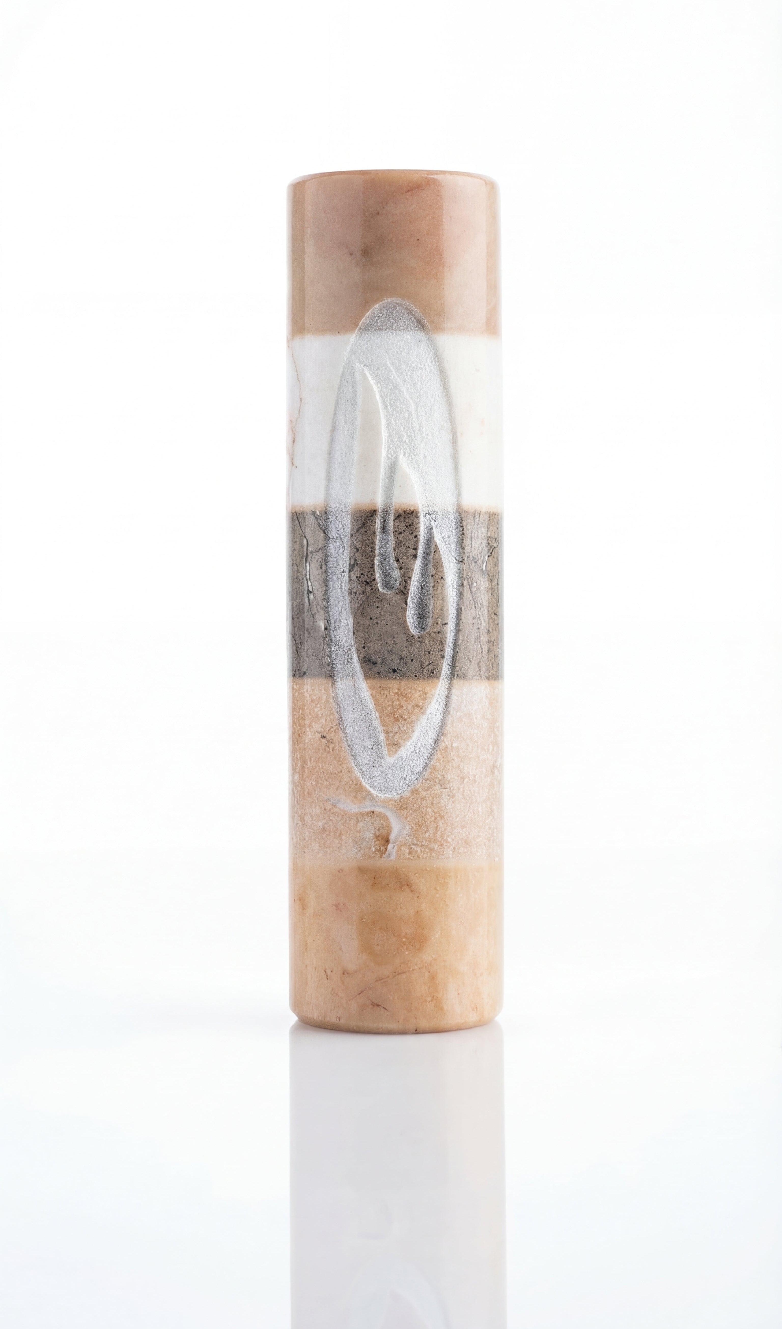 Beautiful Land of Israel stone mezuzah for religious and cultural home use