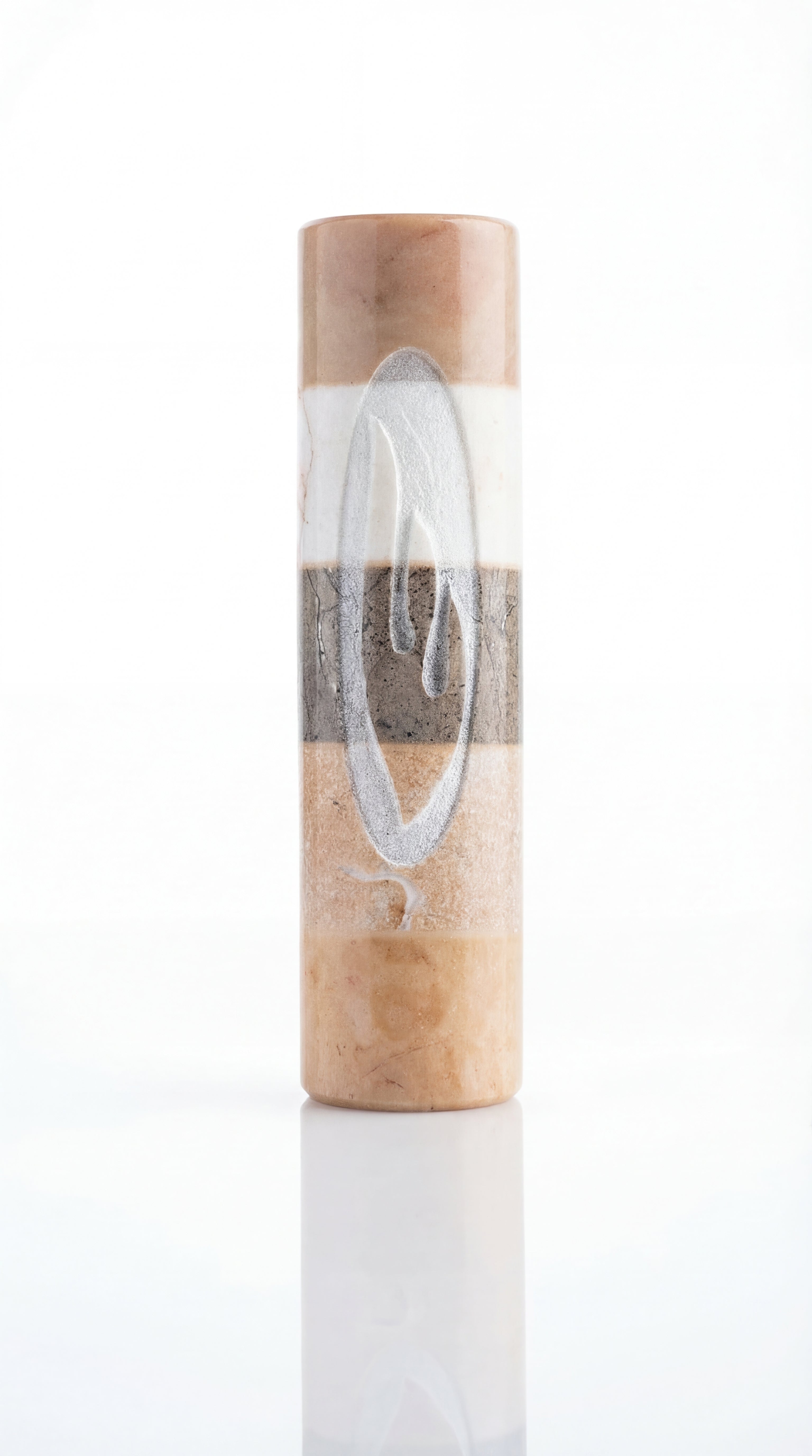 Beautiful Land of Israel stone mezuzah for religious and cultural home use