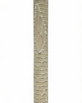 Extra large Jerusalem stone Mezuzah mounted with strong tape in a bright studio setting, detailed surface texture and engraved Hebrew lettering visible.