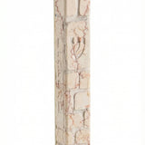 Large white Jerusalem stone Mezuzah modeled after the Kotel, handcrafted in Israel with natural surface variations, textures, and engraved details.