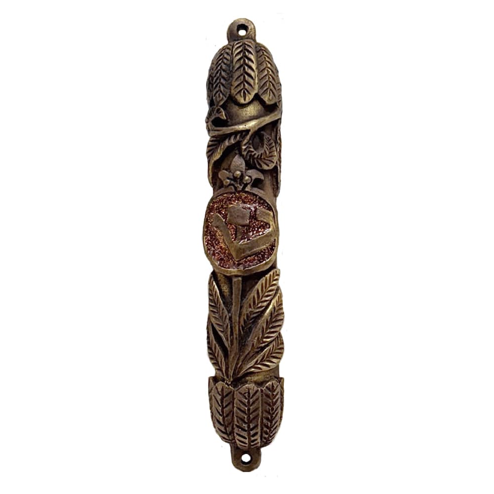 Leafs Brass Mezuzah