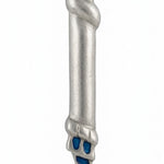 High-resolution image of the Light of Arin Mezuzah, made in the USA, with a bright white background, clear exquisite details, Hebrew engravings, and a subtle reflection beneath.