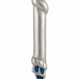 High-resolution image of the Light of Arin Mezuzah, made in the USA, with a bright white background, clear exquisite details, Hebrew engravings, and a subtle reflection beneath.