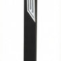 Elegant black aluminum mezuzah with screw cap for outdoor use, suitable for home doors, includes strong mounting tape, made in Israel.