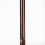 Handcrafted 21-inch mahogany Mezuzah with carved symbols for indoor and outdoor doorways, made in Israel, featuring Hebrew engravings.