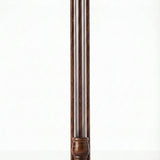 Handcrafted 21-inch mahogany Mezuzah with carved symbols for indoor and outdoor doorways, made in Israel, featuring Hebrew engravings.