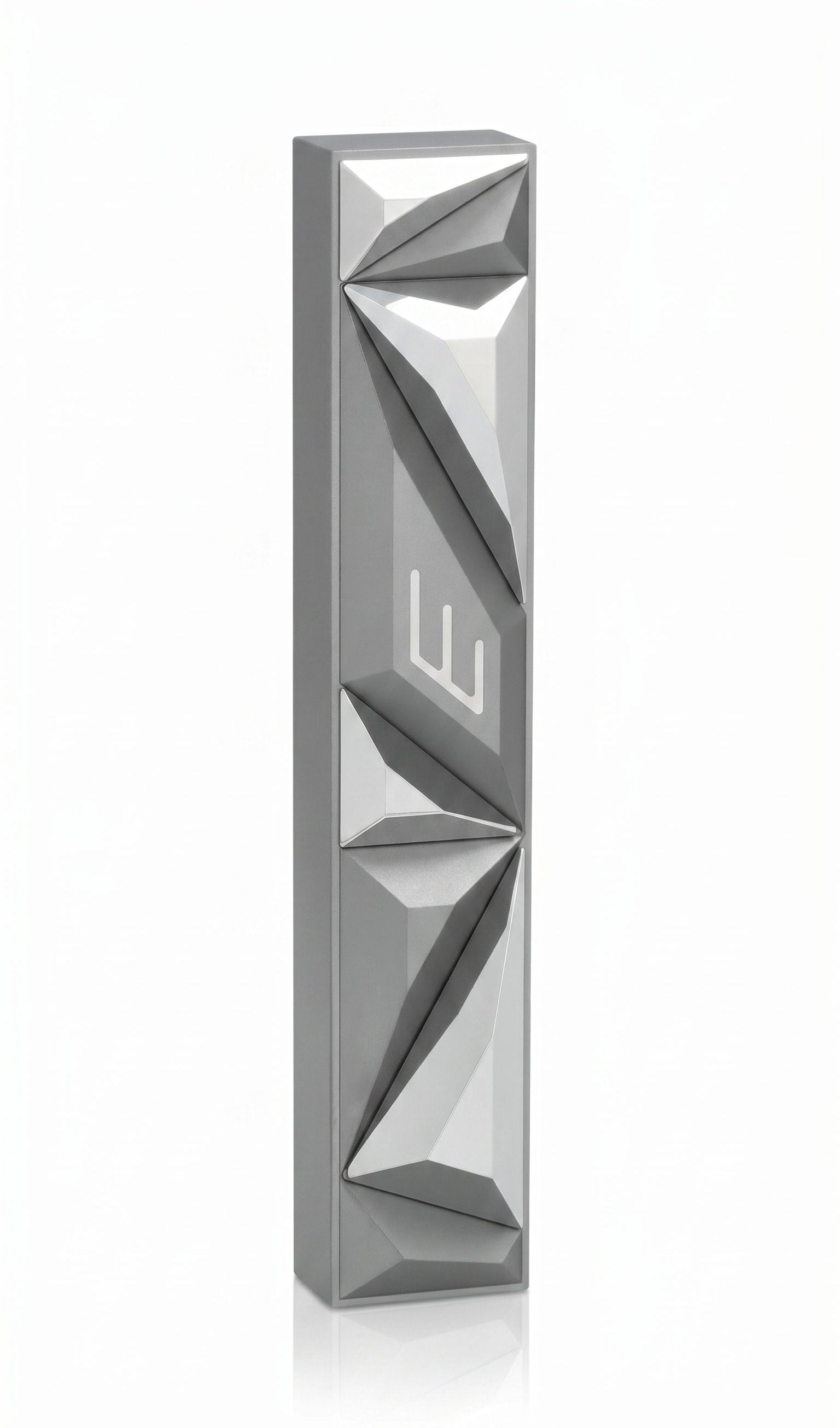 Exact mezuzah with intricate details and hardware on a pure white background for e-commerce display.