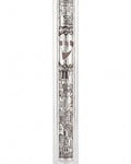 High-resolution studio image of a precise metal mezuzah with true dimensions and hardware, centered on a pure white background.