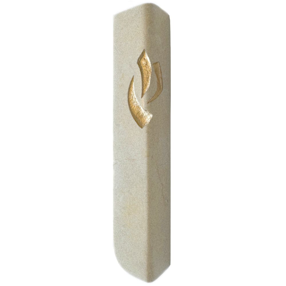 Modern Jerusalem stone Mezuzah