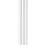 Modern White Pyramid Mezuzah with three stepped aluminum bars, slim architectural profile and clean white finish
