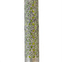 Green mosaic-style Mezuzah with small Magen David shapes and sequin stones, suitable for Jewish home doorways.
