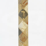 Large Mosaic Stone Mezuzah with detailed Hebrew inscriptions, engraved motifs, and unique stone variations, suitable for front door decor.