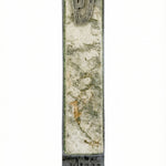 Elegant handmade green marble mezuzah made of pewter with enamel, designed for doorposts, showcasing Hebrew inscriptions and intricate details.