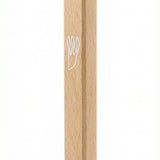 Elegant natural white oak wood mezuzah made in Israel with detailed Hebrew engravings, designed for doorposts in home and religious settings.