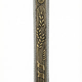 Detailed Noah Mezuzah made of pewter, hand painted with enamel, designed for home doorways to bring blessings, includes options for scrolls.