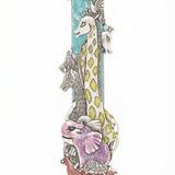 Pewter Noah's Ark Mezuzah with hand-painted enamel details, designed for doorposts and perfect as a gift or for a child's room.