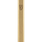 Brass outdoor mezuzah with screw cap, designed for exterior walls, includes mounting tape for easy installation.