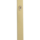 Outdoor brass mezuzah with screw cap for outdoor use, made in Israel, mounted with strong tape, suitable for home doors.