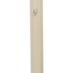 High-resolution image of a sleek beige outdoor Mezuzah made of aluminum, with precise engraved Hebrew letters and a screw cap for outdoor use.