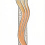 Elegant pastel wave Mezuzah with Hebrew Shin, 4.5 inches tall, detailed engraving, designed for home blessing and décor.