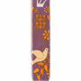 Decorative mezuzah case with floral and bird design on a white background