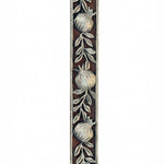 Large hand-crafted mahogany and pewter pomegranate mezuzah, 10 1/4 inches tall, with detailed Hebrew engraving and decorative motifs.
