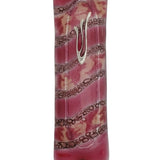 Elegant Savannah Mezuzah made of glass with Hebrew inscriptions, detailed carvings, and decorative motifs, set against a white background with subtle reflection.