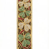 Elegant Secret Garden Mezuzah crafted from pewter, coated with 24K gold, hand-painted with enamel, adorned with Swarovski crystals, and featuring floral motifs.
