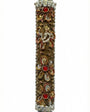 Handmade Israeli Mezuzah decorated with colorful sequins and stones, with detailed craftsmanship and double-sided tape for easy mounting.