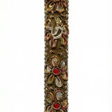 Handmade Israeli Mezuzah decorated with colorful sequins and stones, with detailed craftsmanship and double-sided tape for easy mounting.