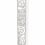Blessings of Peace Silver Acrylic Mezuzah with Hebrew blessing cutout, silver scrollwork, clear acrylic body and crystal accents
