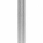 Silver aluminum mezuzah with three rising rectangular bars in a curved cascade, suitable for indoor and outdoor doorposts.