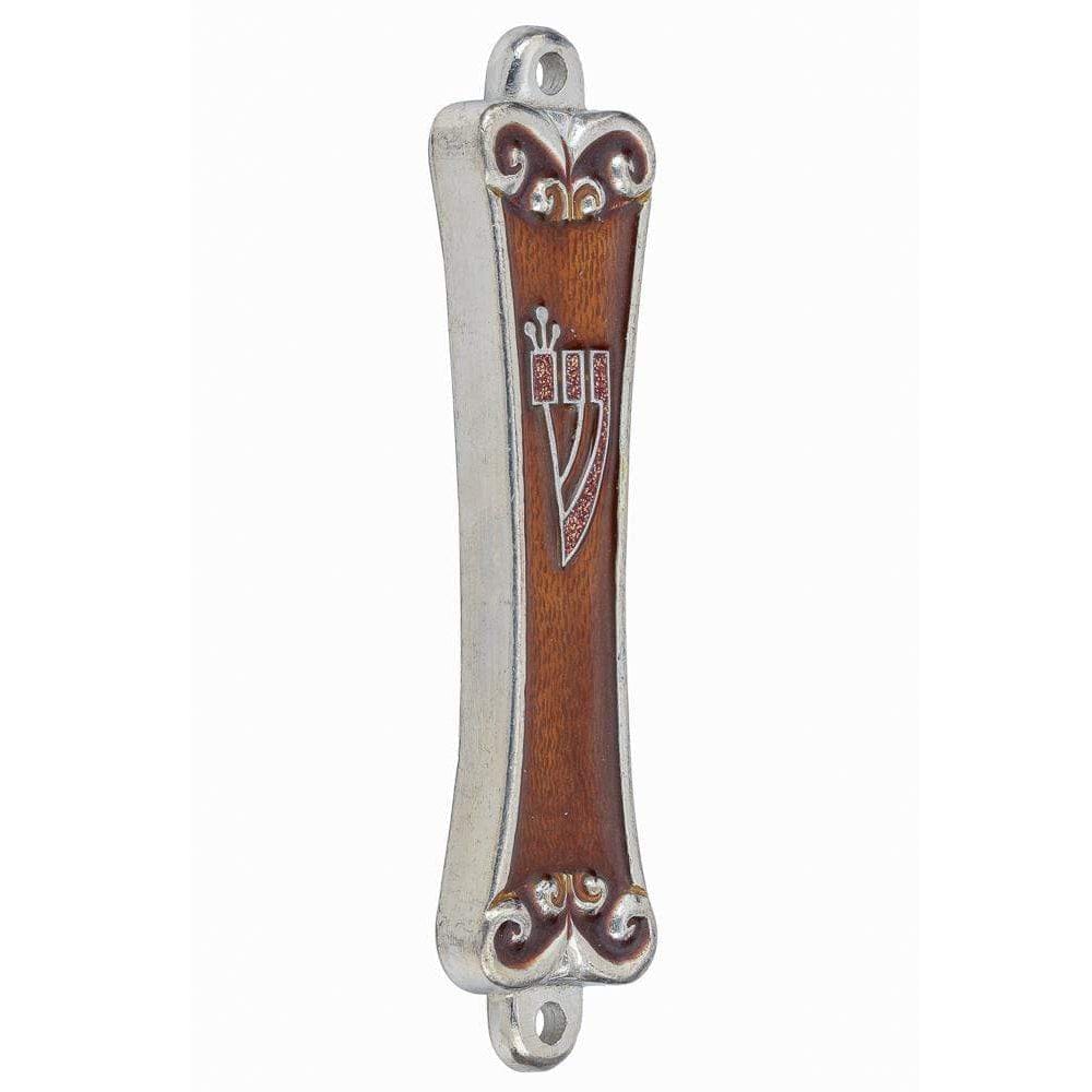 Silver and Amber Mezuzah