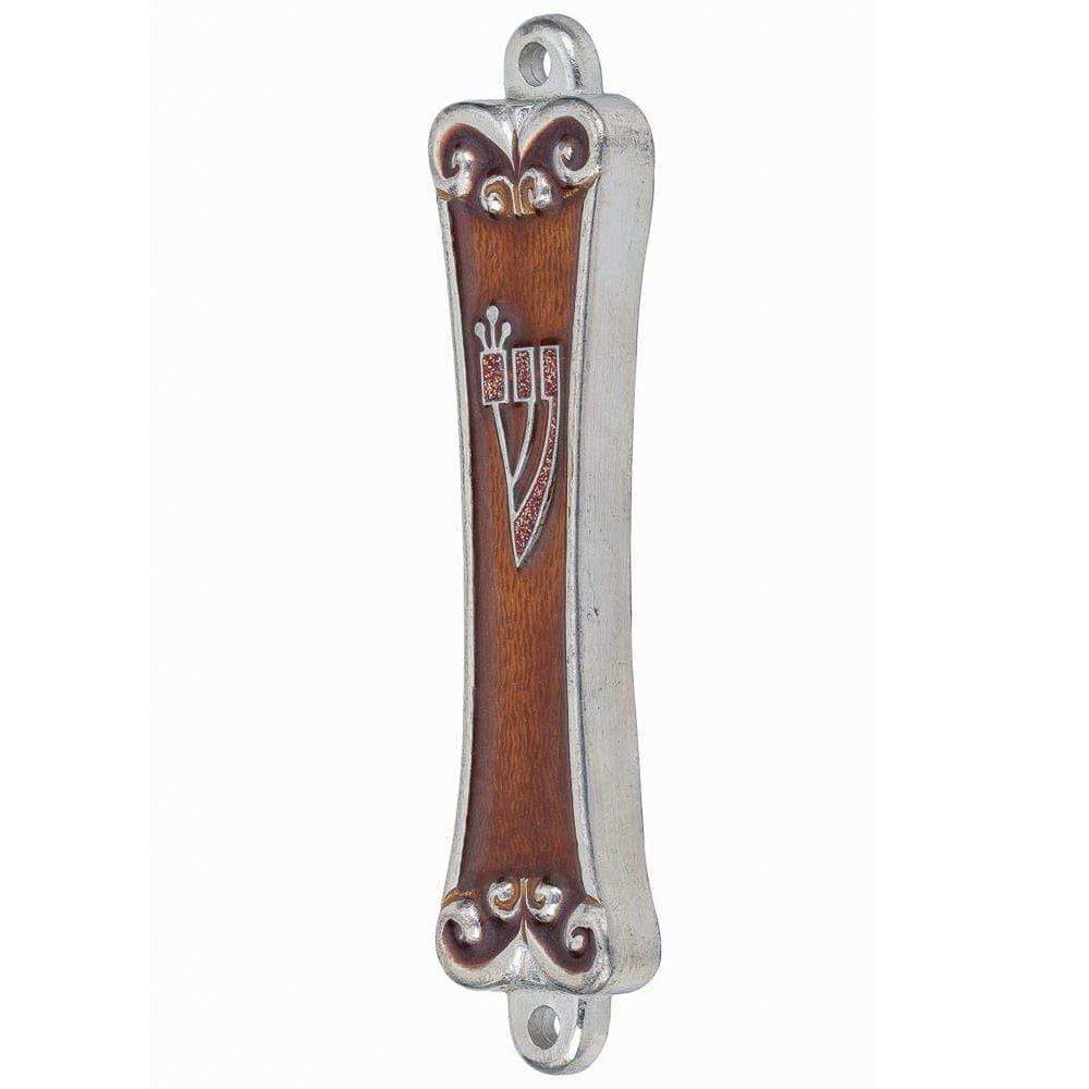 Silver and Amber Mezuzah