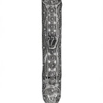 Sterling silver filigree crown-shaped Mezuzah with detailed Hebrew engravings, 3.5 inches tall, on a white background with soft reflection.
