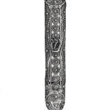 Sterling silver filigree crown-shaped Mezuzah with detailed Hebrew engravings, 3.5 inches tall, on a white background with soft reflection.