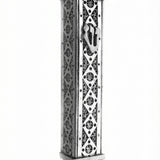 Handmade Italian sterling silver mezuzah with diamond-patterned tracery, intricate carved 'Shin', detailed engraving, and decorative motifs.