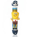 Fimo Spongebob Squarepants Mezuzah, handmade in Israel, measuring 4 inches, designed for your home door with detailed Hebrew symbols and motifs.