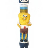 Fimo Spongebob Squarepants Mezuzah, handmade in Israel, measuring 4 inches, designed for your home door with detailed Hebrew symbols and motifs.