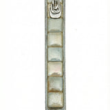 High-quality Stone Serenity Mezuzah made in USA from pewter and stones, with detailed Hebrew engravings, decorative motifs, and fine surface textures.