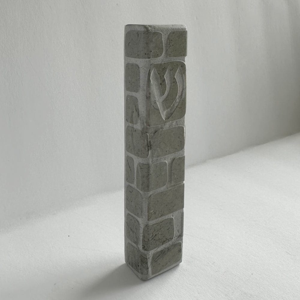 Stones of Jerusalem Mezuzah-gray