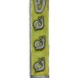 Pewter Summer Rain Mezuzah featuring grass motifs, hand-painted with enamel, designed for Jewish home doorways, includes space for a 4-inch scroll.