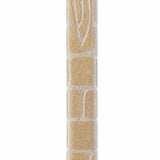 Old City extra large cream Jerusalem stone mezuzah, 9 inches, undecorated natural stone.