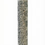 Traditional mosaic Magen David pewter mezuzah case with raised star patterns and a Shin symbol.