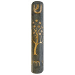 Tree of Life Mezuzah - gray